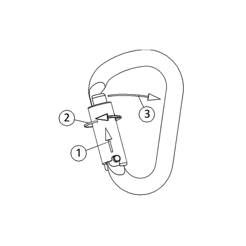 TEE-UU CT HMS SAFE LOCK 3T Karabiner, Alu, 3-fach Sicherung, 1 St