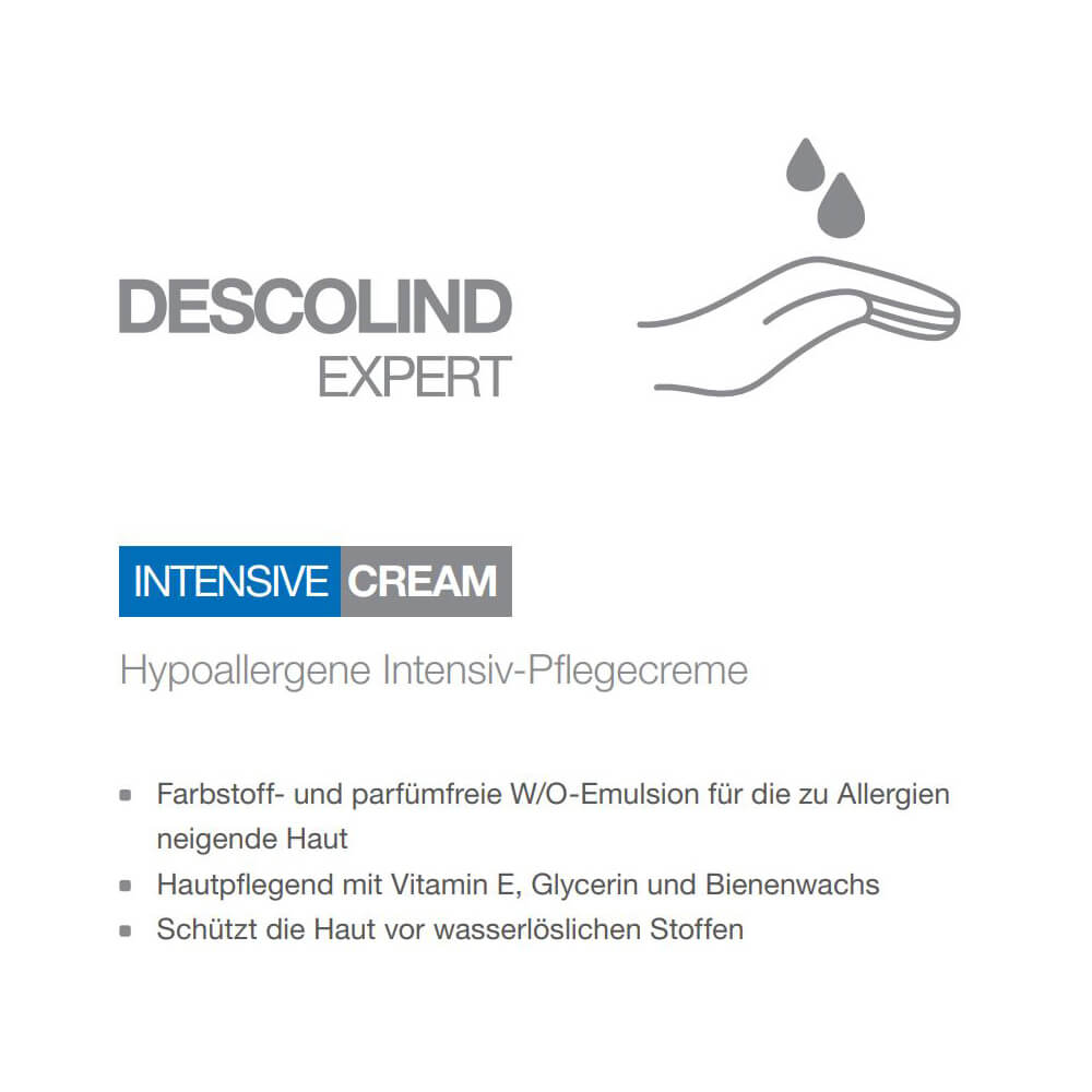 Descolind Expert Intensive Cream Pflegecreme, Hypoallergen, 100ml Tube