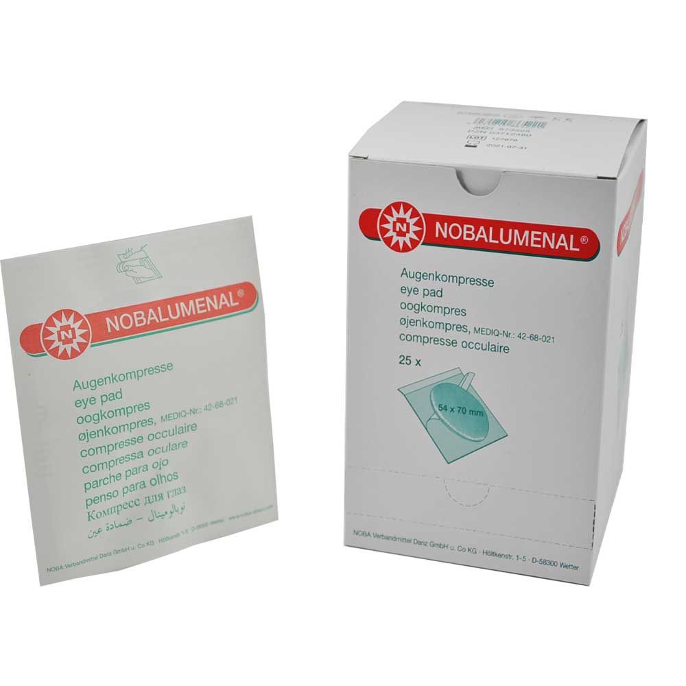 NOBALUMENAL® steril, Augenkompresse, Vliesstoff, 2 Größen, 25St