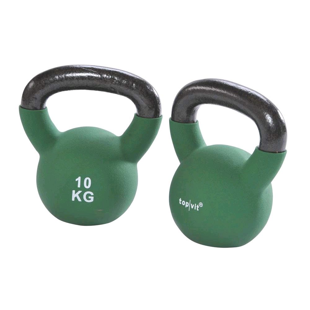 Pader Kugelhantel top|vit® kettle.bells, Neopren, 10,0 kg, grün, 1 St.