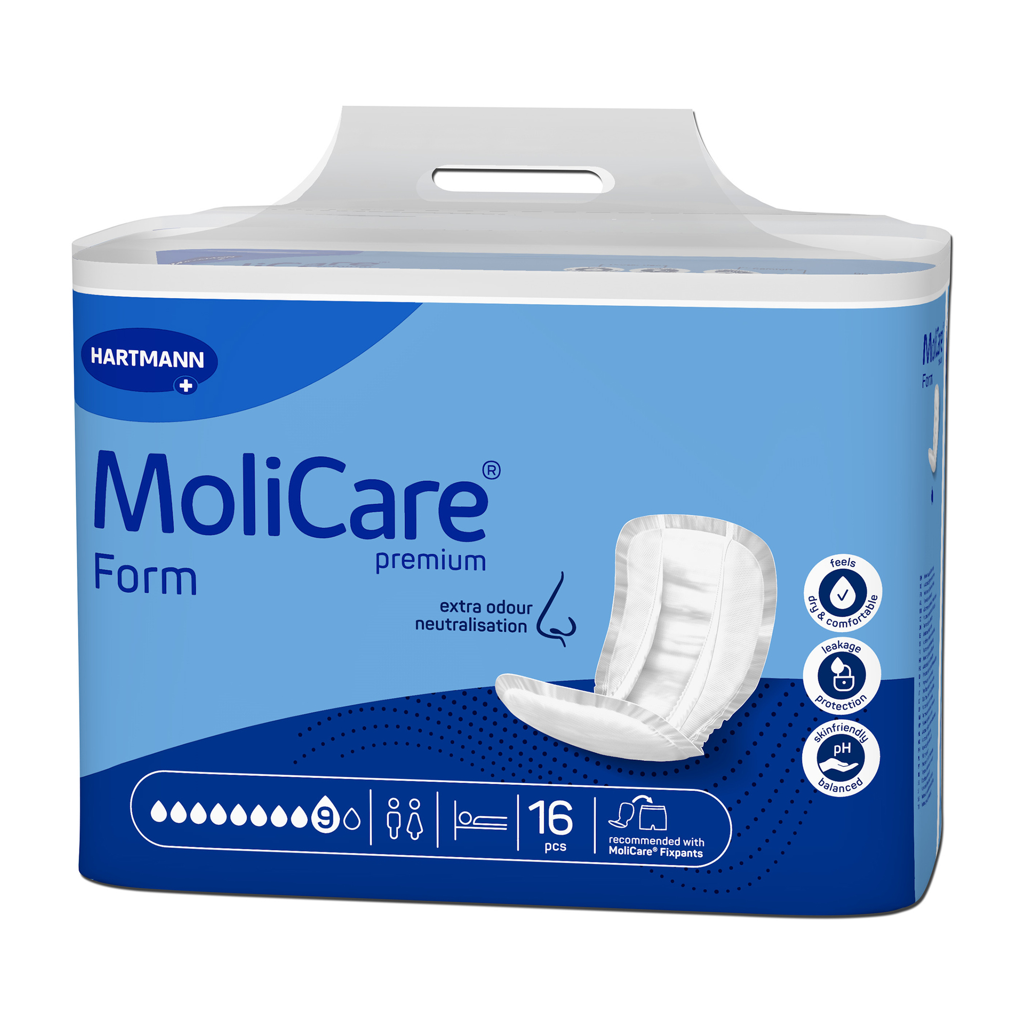 Hartmann MoliCare® Premium Form, 9 Tropfen, dunkelblau