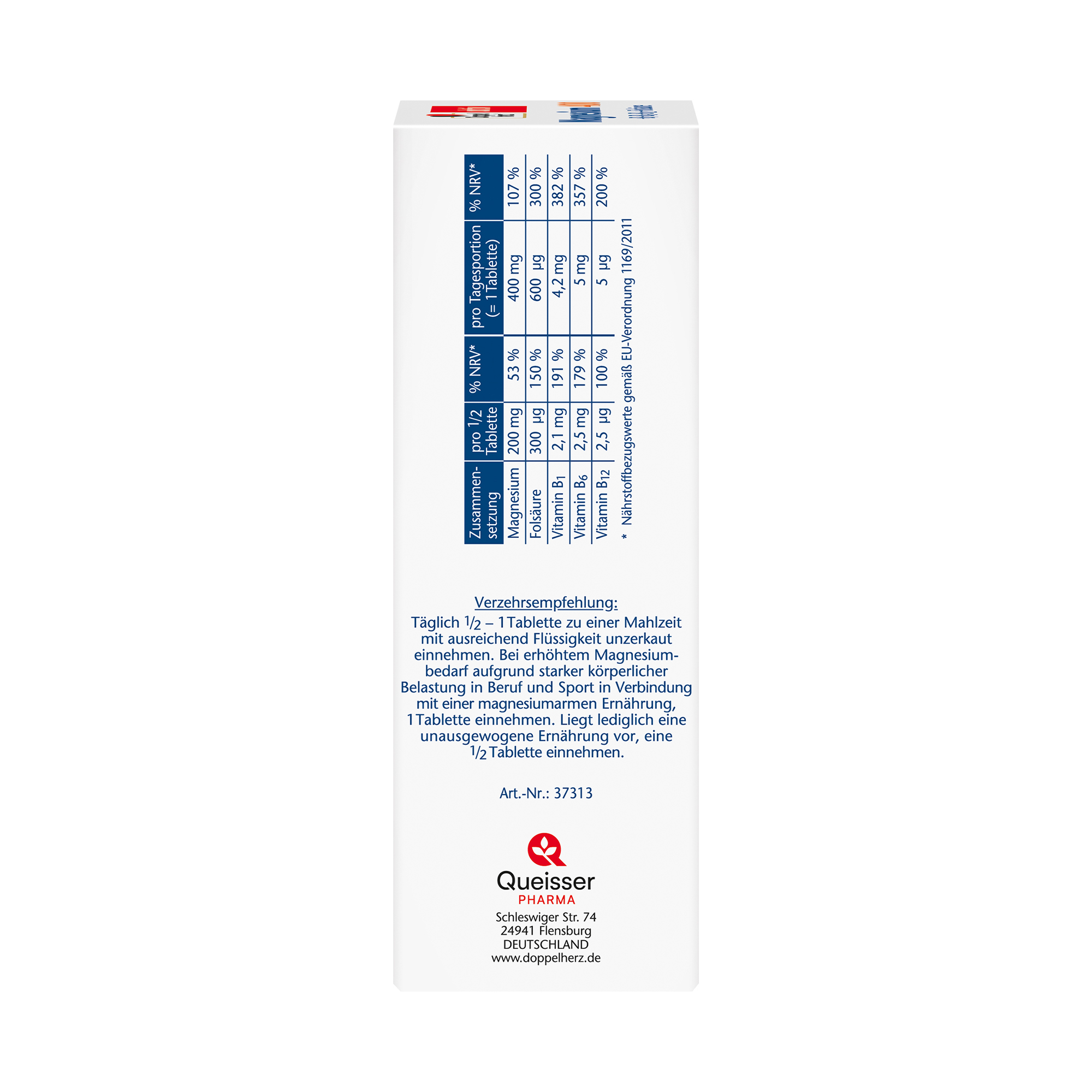 Doppelherz aktiv Magnesium 400, B+Folsäure, 120 Tabletten