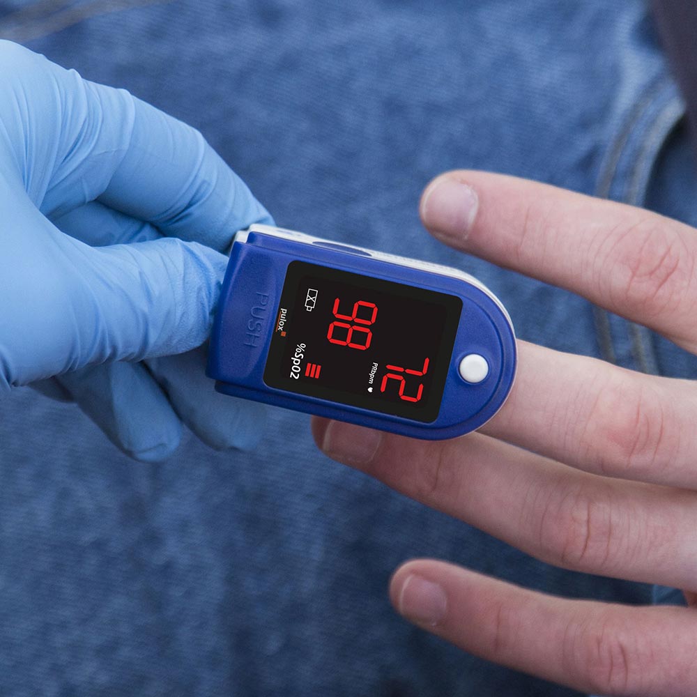 Pulox Finger-Pulsoximeter PO-100 Solo, mit LED-Anzeige, Weiß
