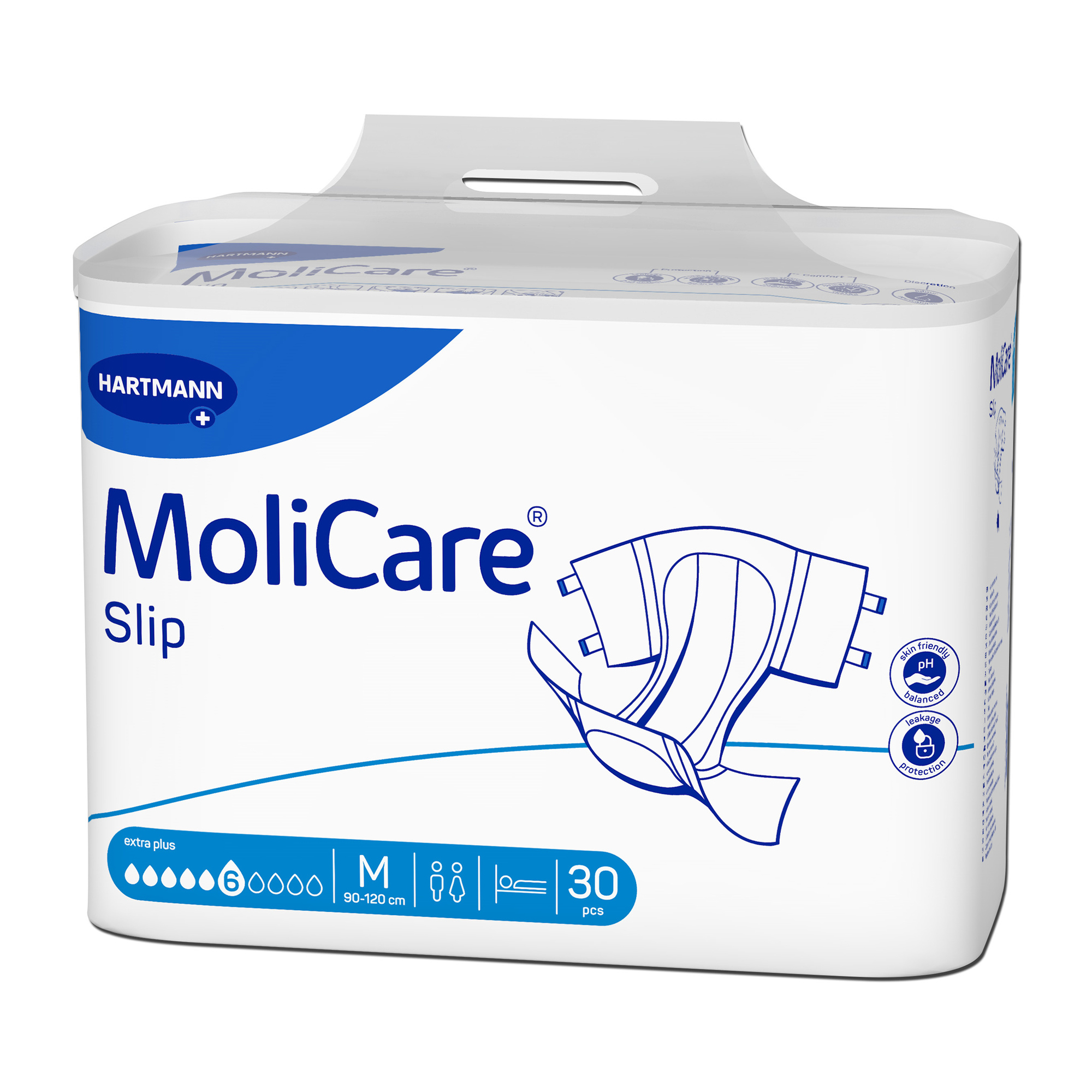 Hartmann MoliCare® Slip 6 Tropfen Medium, Hüft-/Bauchumfang 90-120cm
