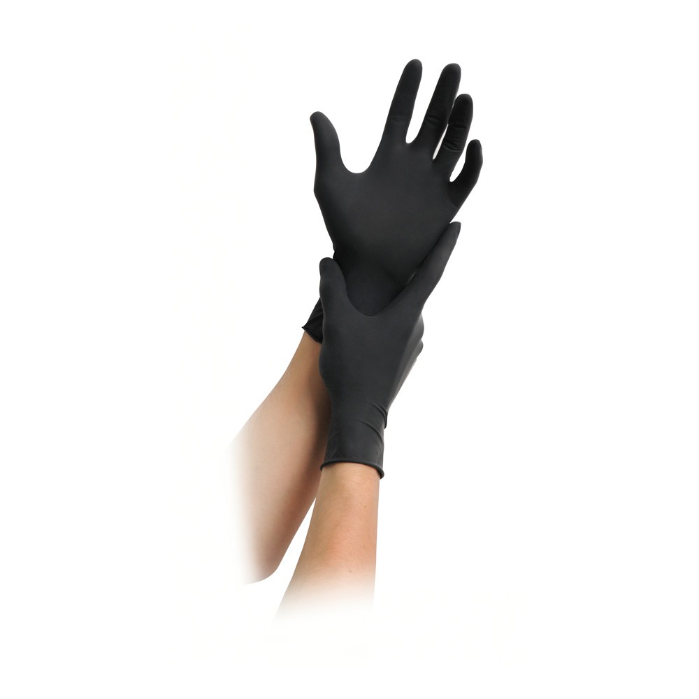 Schwarze Nitril Handschuhe