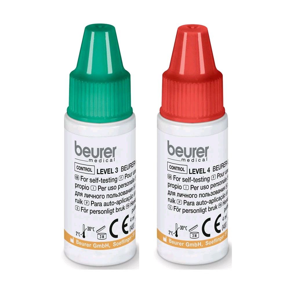 Beurer Kontrolllösung für Blutzuckermessgeräte GL 44, 50, 2x 4 ml