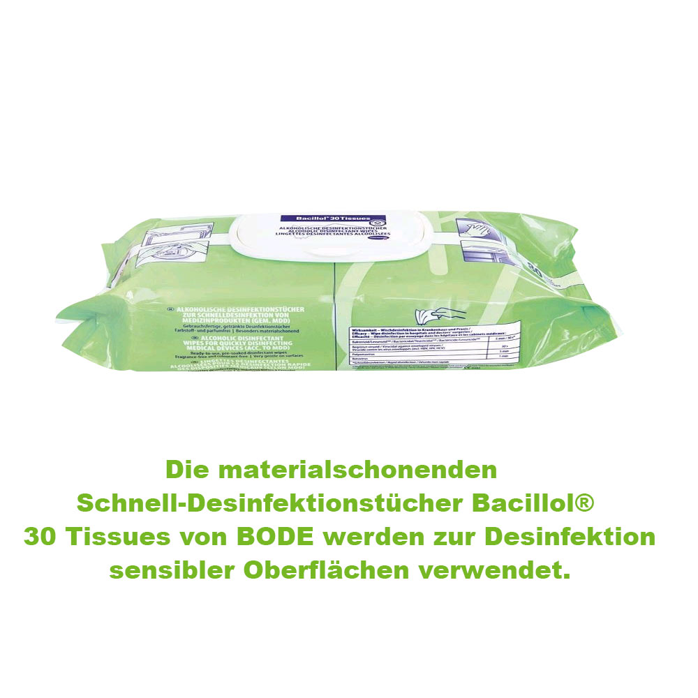 Schnell-Desinfektionstücher Bacillol® 30 Tissues von BODE, 80 Stück