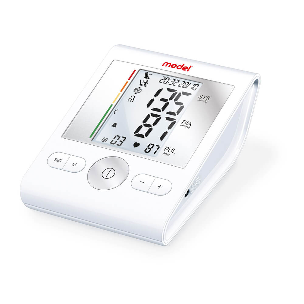 Oberarm-Blutdruckmessgerät SENSE, Ruheindikator, von Medel