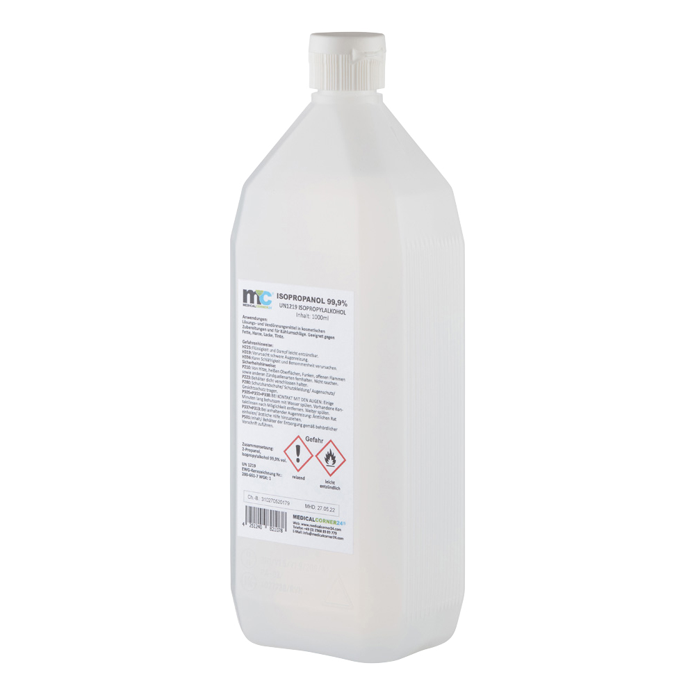 Medicalcorner24 Isopropanol 99,9%, Isopropylalkohol, 1 L Sprühflasche