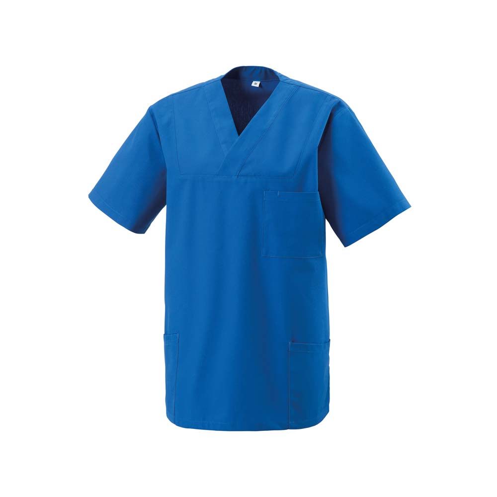 Exner Schlupfkasack, V-Ausschnitt, Brust-/Seitentaschen, royal blue, M