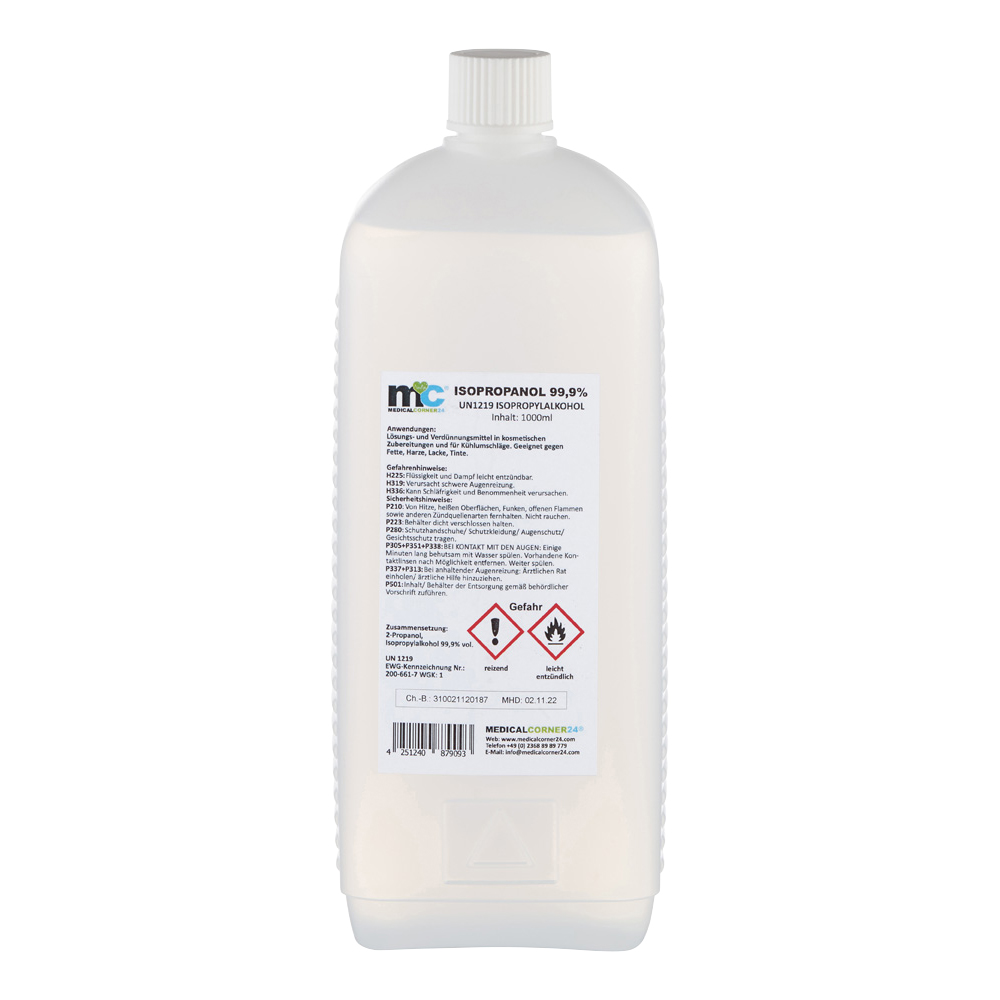 Isopropanol 99,9 %, Isopropylalkohol, Reinigung 1.000 ml