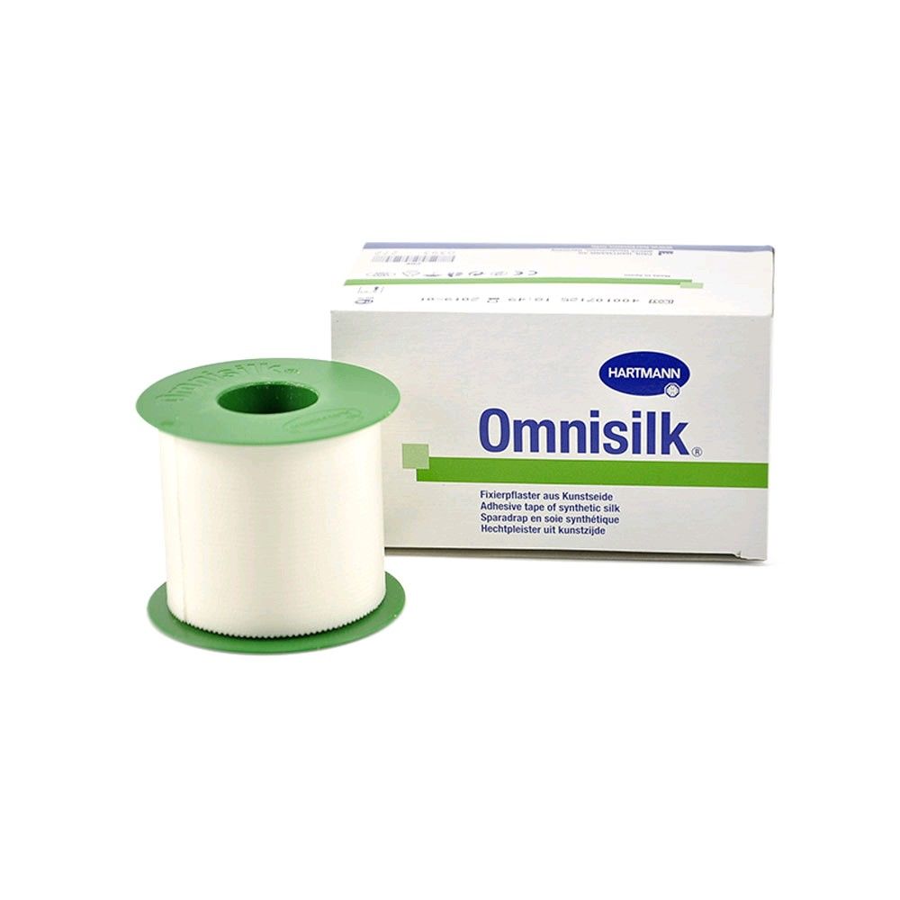 Hartmann Omnisilk, Fixierpflaster Kunstseide, 2,5 cm x 9,2 m, 5 Rollen