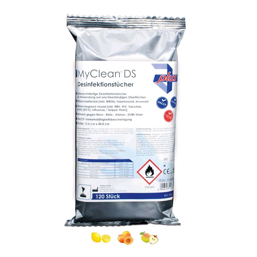 MyClean DS Desinfektionstücher, von MaiMed 120 St., duftneutral