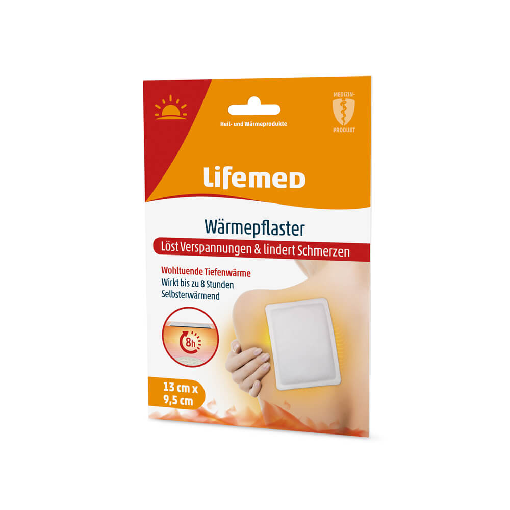 Wärmepflaster, für bis zu 8 Std., gegen Schmerzen, von Lifemed®, 9,5x13cm