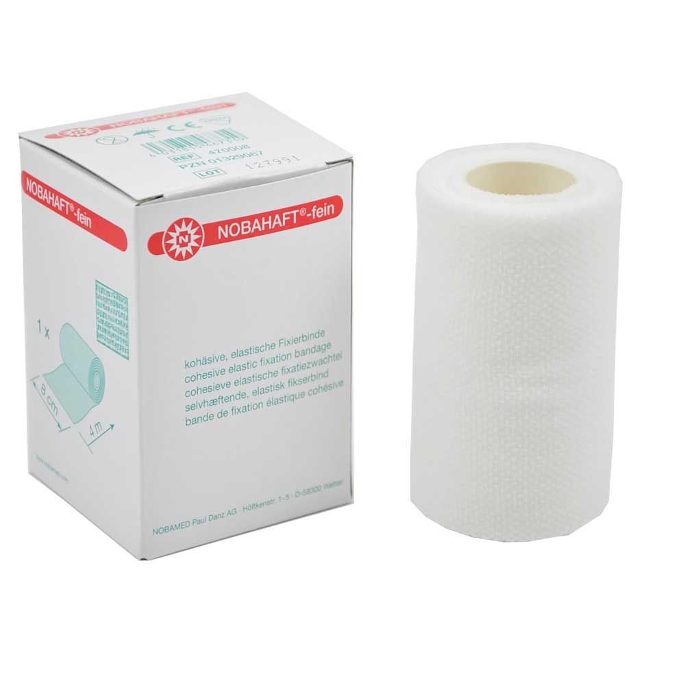 Nobahaft®-fein Weiß, kohäsive Fixierbinde, glatt, 12cmx20m, 1St