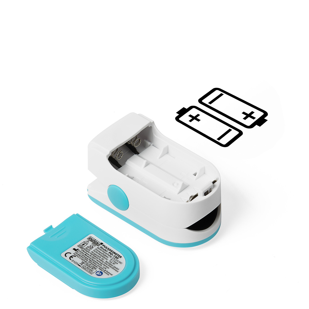 Pulox Finger-Pulsoximeter PO-100, mit LED-Anzeige, Türkis