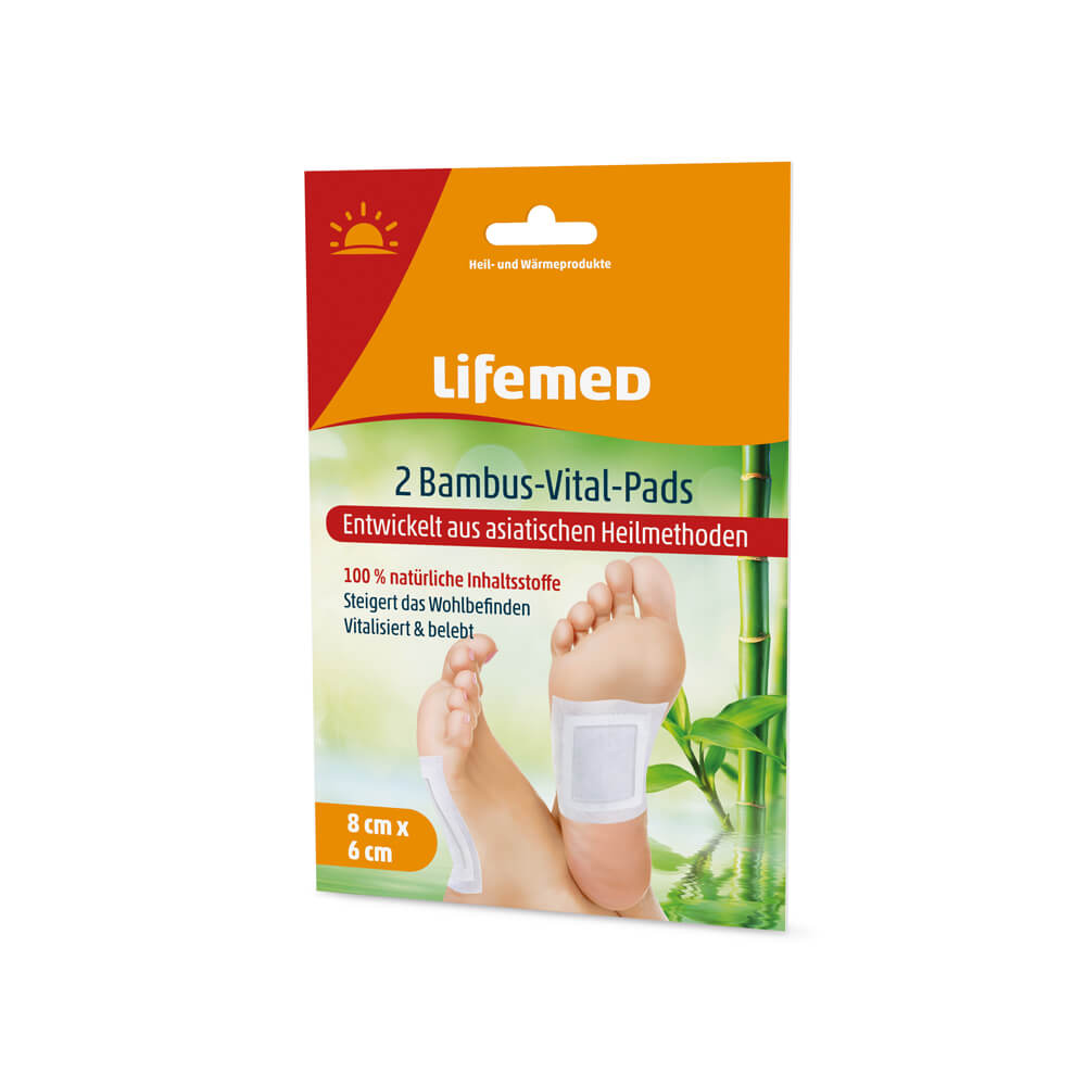 Bambus-Vital-Pads, natürlich, 8 x 6 cm, von Lifemed®, 2 Stück