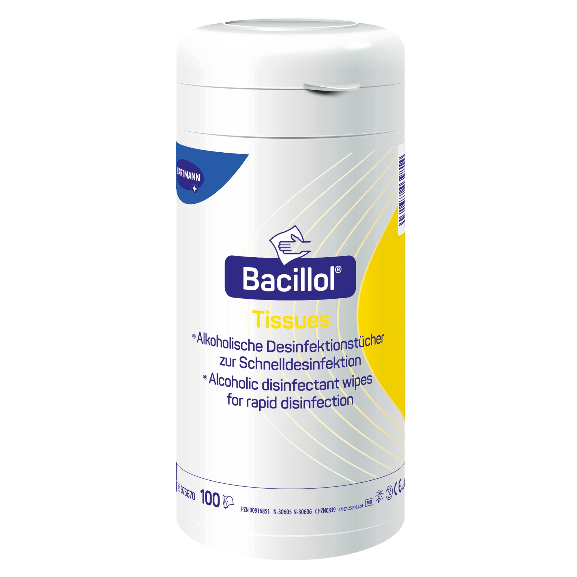 Bacillol Tissues, Desinfektionstücher, Runddose mit 100 Tüchern