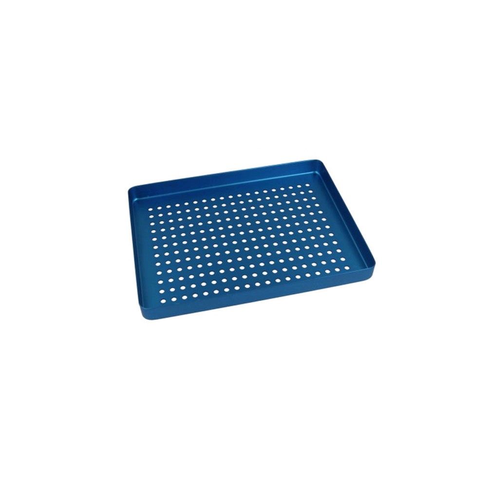 Euronda Mini-Tray Boden aus Aluminium, gelocht, blau