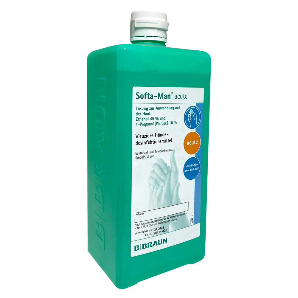 B.Braun Händedesinfektion Softa-Man® acute, Viruzides, 1000ml Fl.