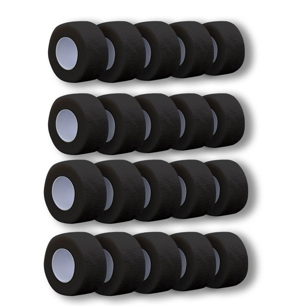 MC24® Fingertape color, kohäsiv, 2,5cmx4,5m, schwarz, 20St