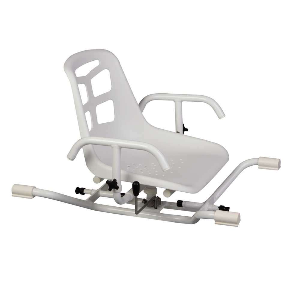Behrend Badewannensitz Aluminium, Stuhlform, 360 Grad drehbar, 100 kg