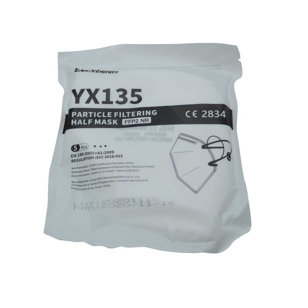 5x FFP2 Mundschutz / Atemschutzmasken, weiß, Modell YX135