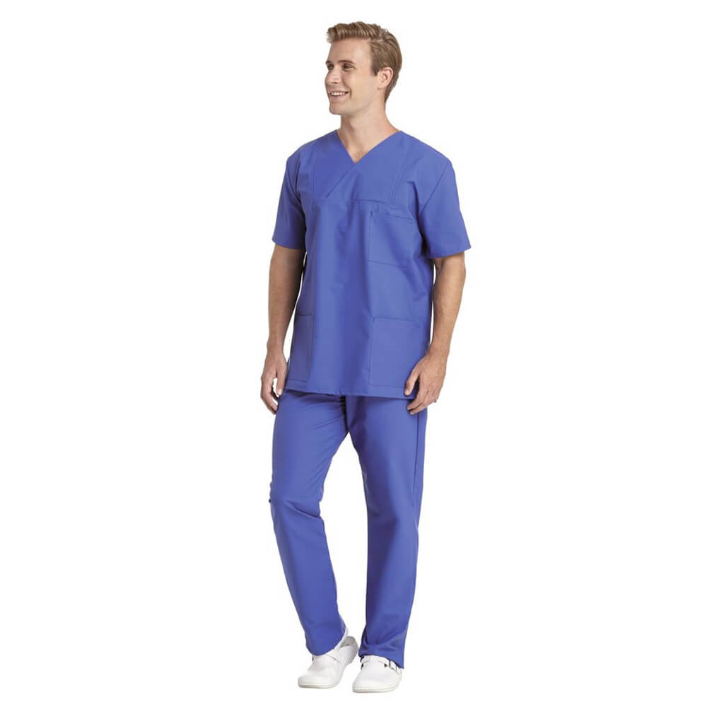 Leiber Schlupfkasack, Unisex, Kurzarm, 1 Brust-/ 2 Seitentaschen, Königsblau, 00