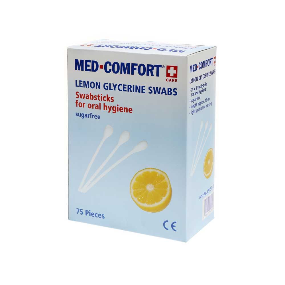 Med Comfort Mundpflege-Stäbchen, Lemon, 25x 3 St,150mm