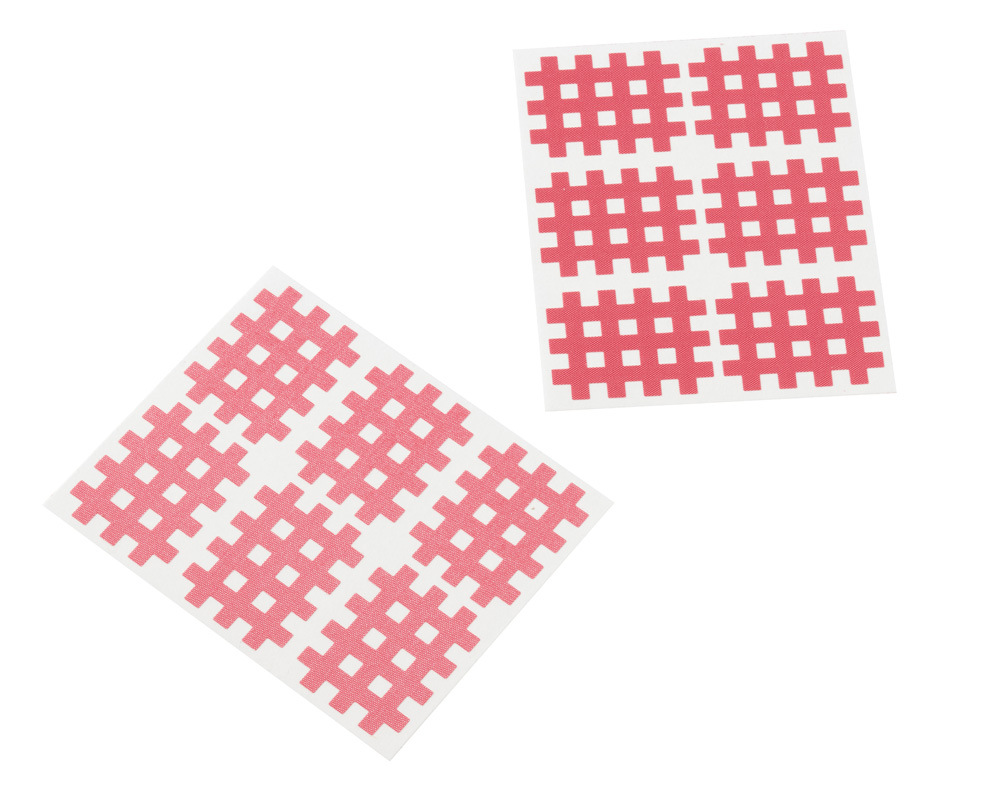 Cross Tape, Cross Patch, Gittertape, 3,6x2,8cm, 20 Bögen à 6 St, pink