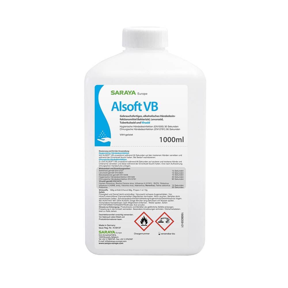 Saraya Alsoft VB Händedesinfektionsmittel, alkoholisch, 2 Gr.