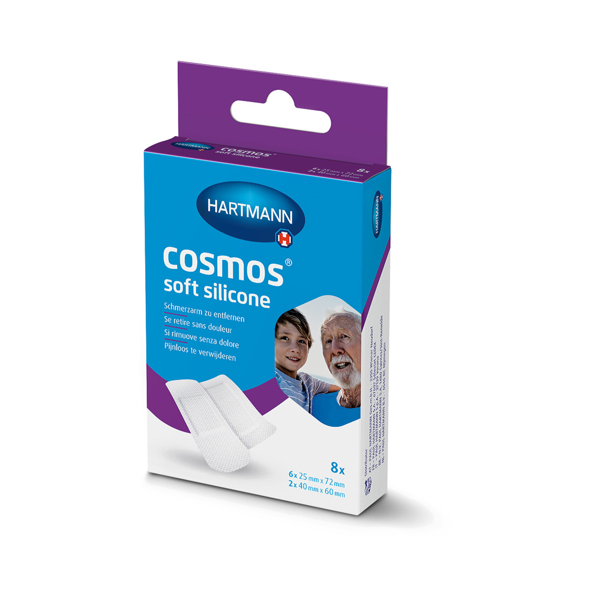 Hartmann Cosmos® soft silicone Pflasterstrips in 2 verschiedenen Größen