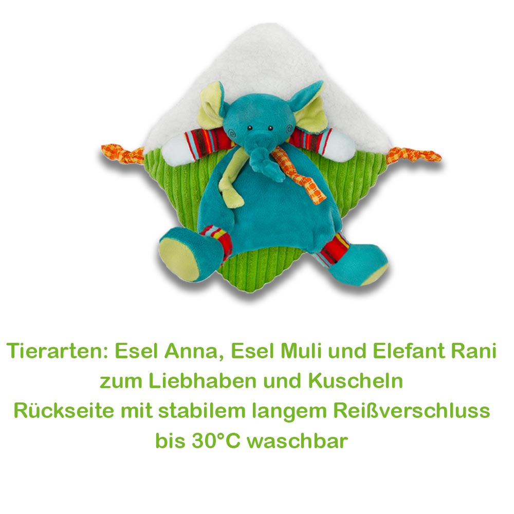 Sänger Schnuffeltier "Elefant Rani", mit 0,8 Liter Wärmflasche