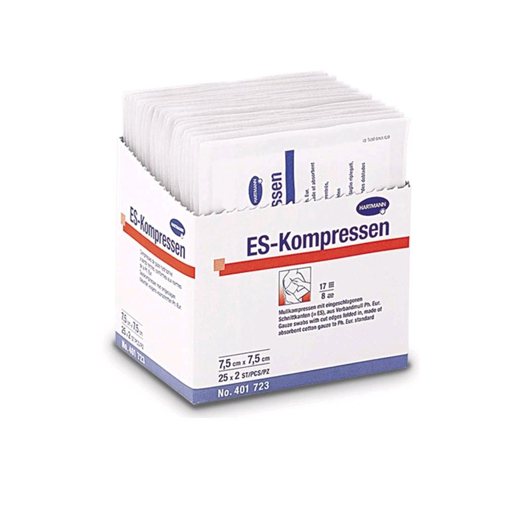 Hartmann ES-Kompressen steril 8-fach 7,5 x 7,5 cm, 25 x 2 Stück