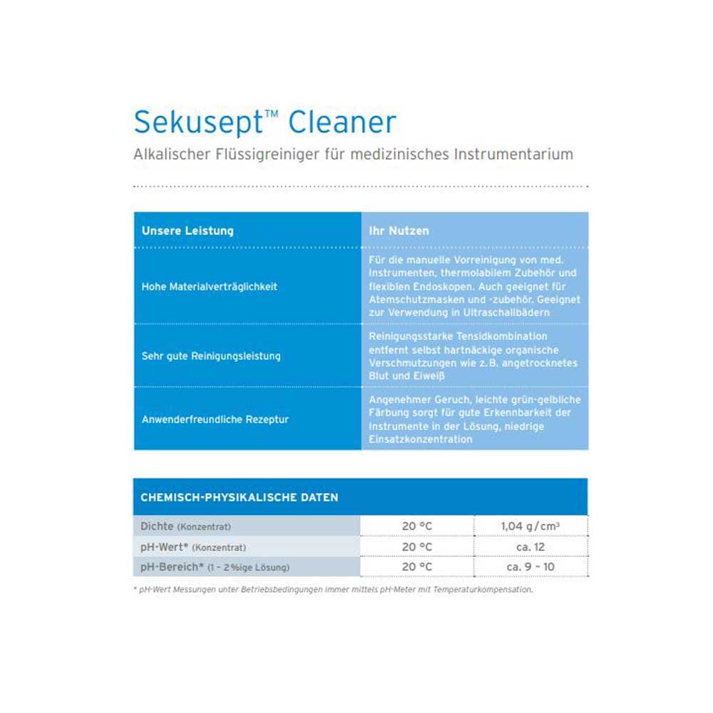 Ecolab Instrumentenreiniger Sekusept Cleaner, 2 Liter