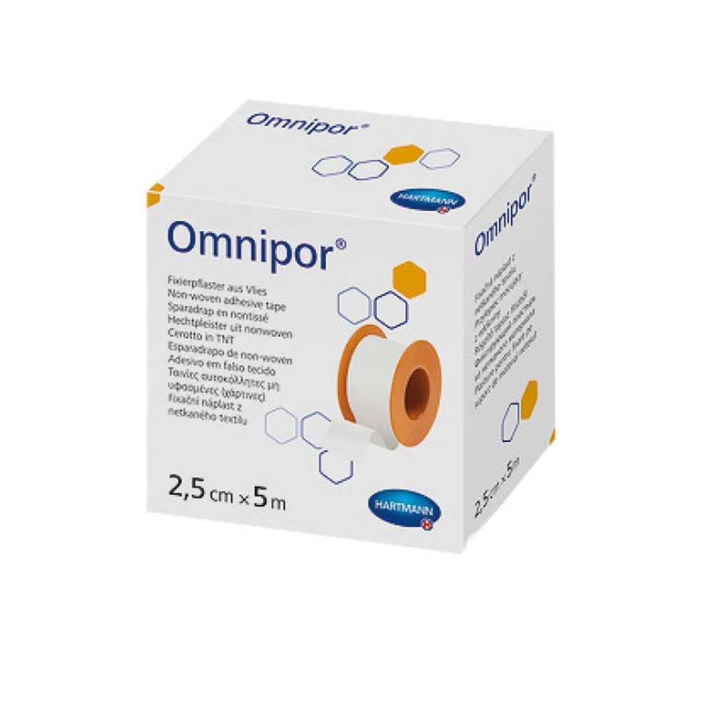 Hartmann Omnipor Fixierpflaster, Vlies, 9,2 m, 2 Gr., 5 Rollen