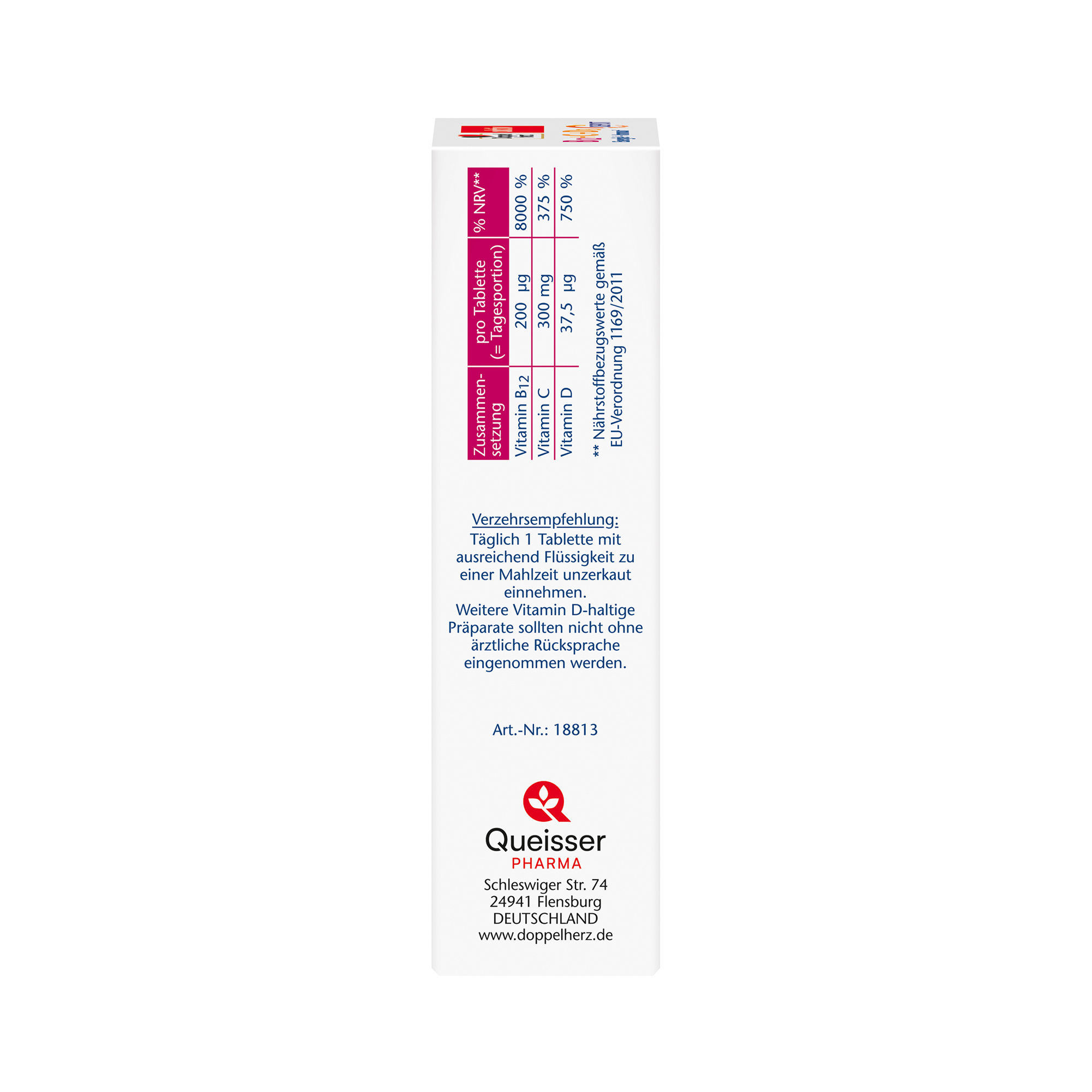 Doppelherz aktiv Vitamin B12 + C + D3, Depot, 30 Tabletten