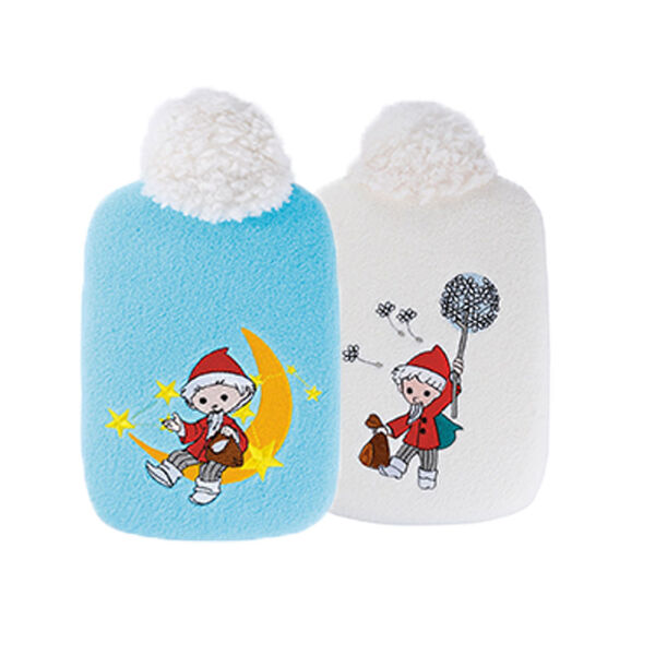 Hugo Frosch Eco Hot Water Bottle 0,8 L, Softfleece, Sandman, various Colors