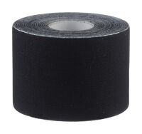 Power Kinesiologie Tape, 5 cm x 5 m, 1 Rolle, schwarz
