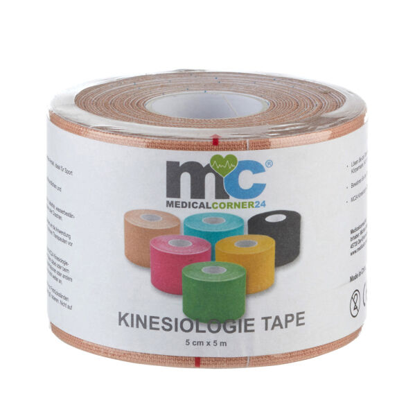 Power Kinesiologie Tape, 5 cm x 5 m, 1 Rolle, beige