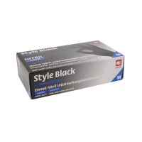 Ampri Style Black - Nitril Handschuhe schwarz, puderfrei,...