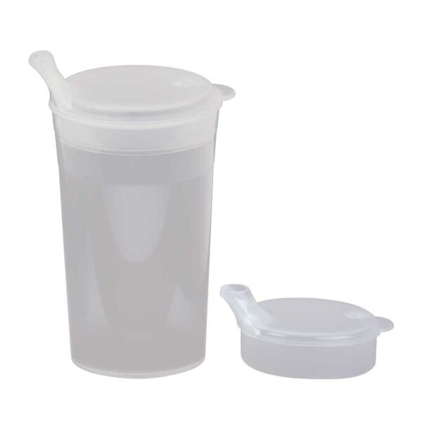Behrend Trinkbecher-Set, 2 kurze Mundstücke Tee/Brei transparent 250ml